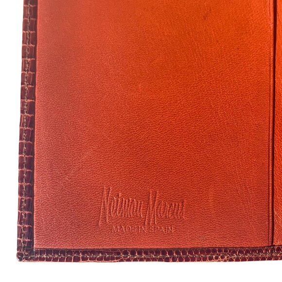 VTG Women’s Neiman Marcus Lizard Embossed Leather Wallet/Checkbook Cover Spain - Picture 5 of 9